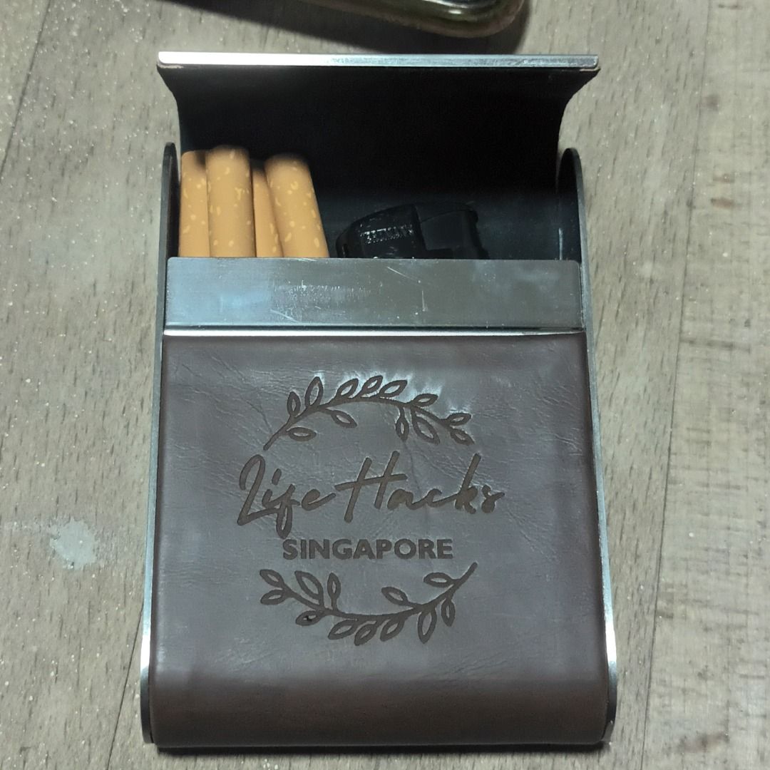 Can Engrave Name] Long Stick 16s / Standard Stick 20s. PU Leather +  Stainless Steel Luxury Cigarette Case, Mobile Phones & Gadgets, Mobile &  Gadget Accessories, Cases & Sleeves on Carousell