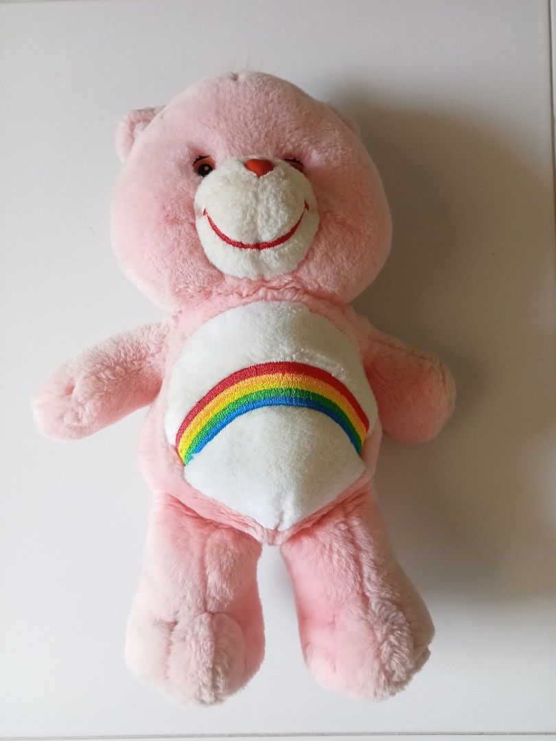 Pink care bear with rainbow shop