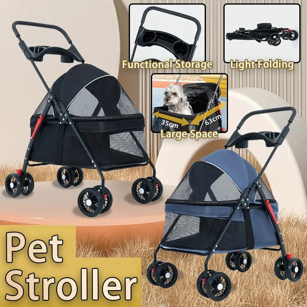 Cat Dog Pet Stroller Big Size Pet Supplies Homes Other Pet