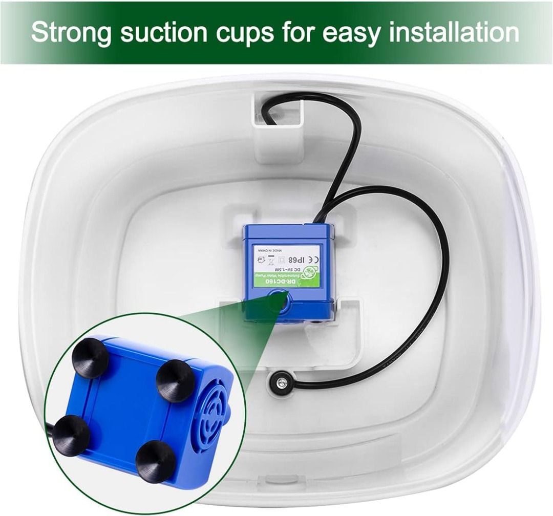 Cat Water Fountain Pump, Pet Water Fountain Pump Replacement Pump DR