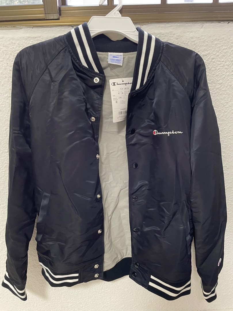Champion black outlet bomber jacket