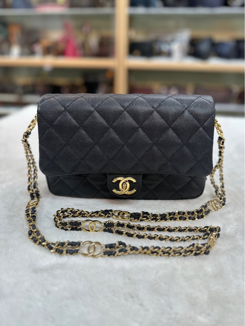 Chanel Single Flap w/sides CC Chain, Luxury, Bags & Wallets on Carousell