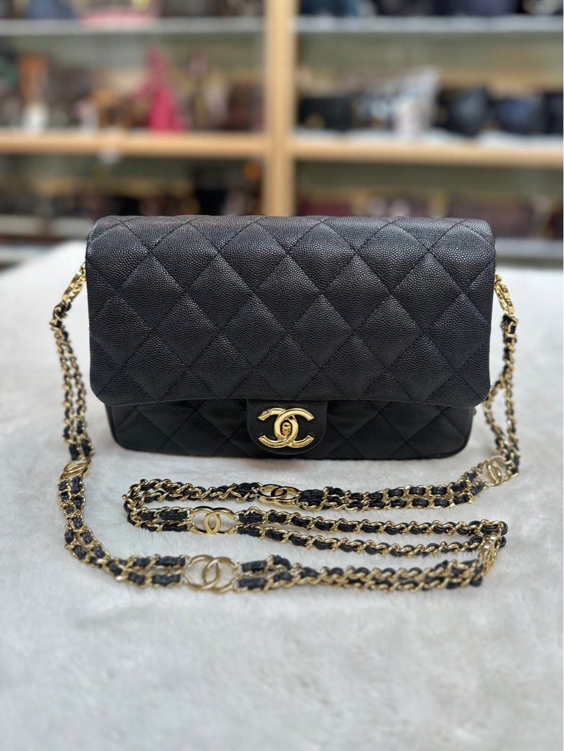 Chanel Single Flap w/sides CC Chain, Luxury, Bags & Wallets on
