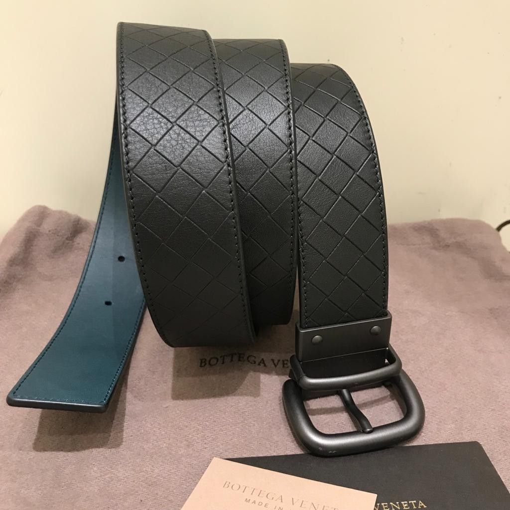 Bottega Veneta Reversible Belt - Black - Man - 110 - Calfskin