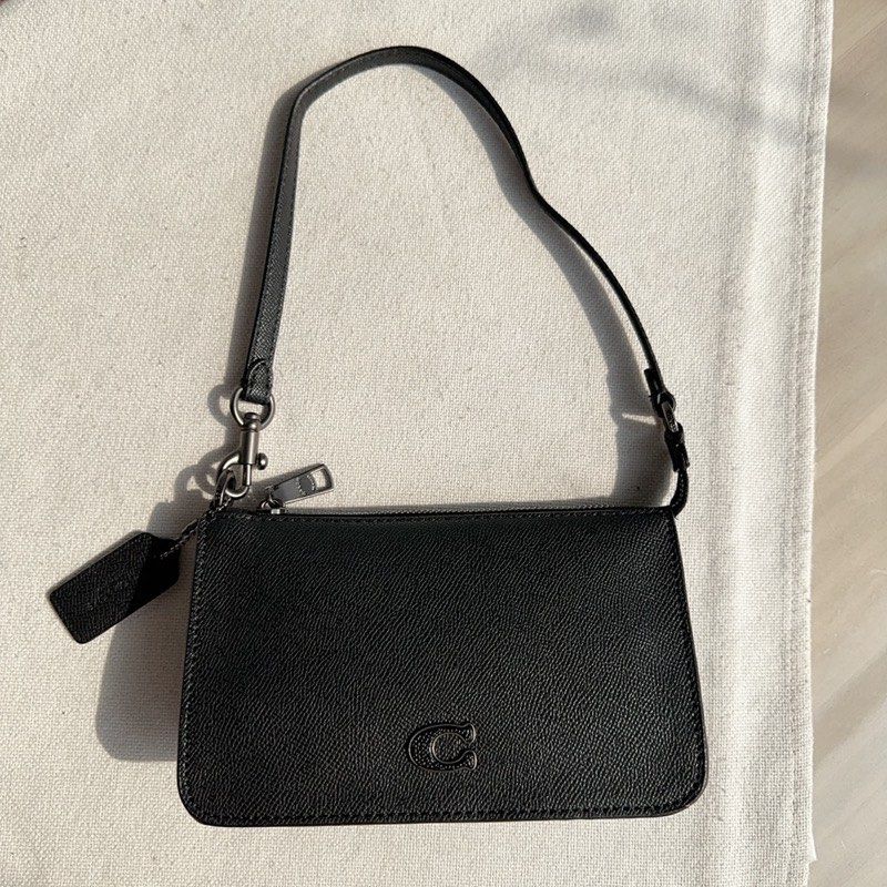 Coach Pouch Bag with Signature Canvas Detail, Women's Fashion, Bags