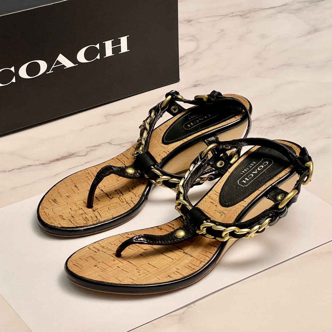 Coach black outlet sandals