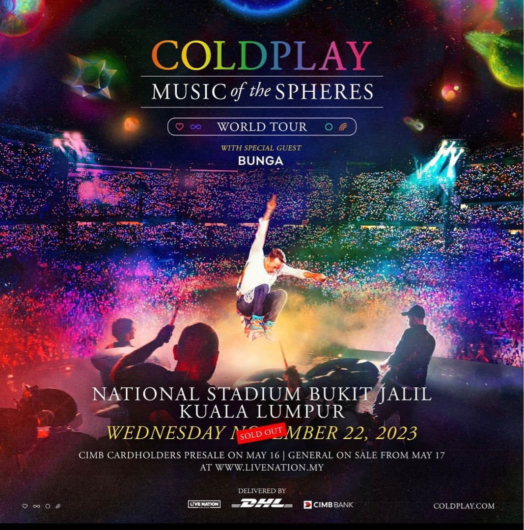 Coldplay ticket, Tickets & Vouchers, Event Tickets on Carousell