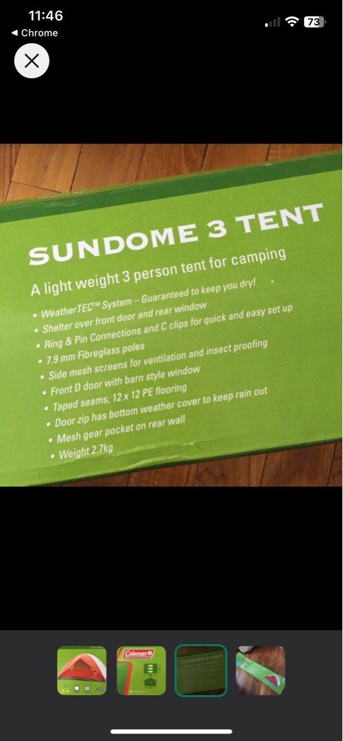 Coleman sundome 3 tent online