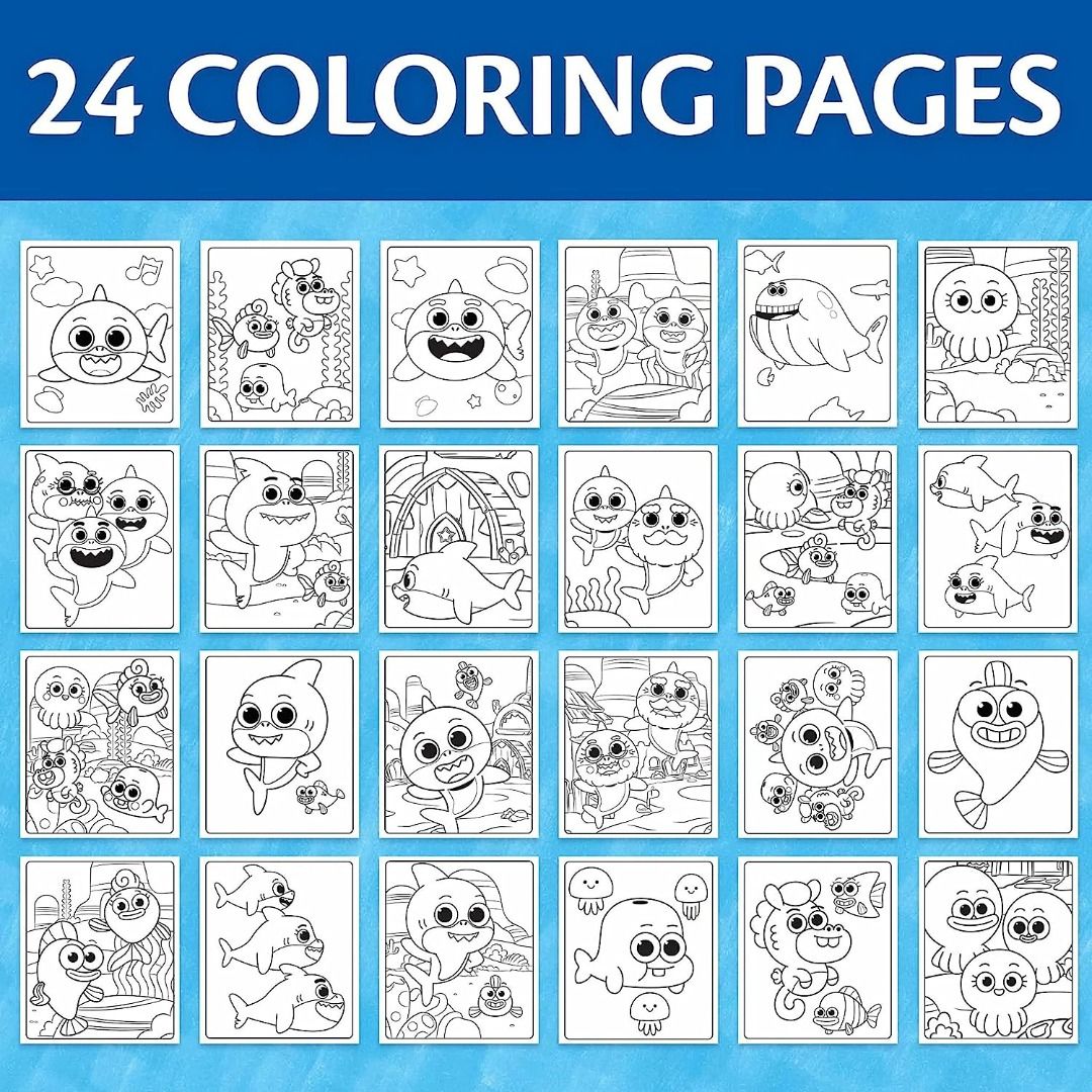 Crayola Color Wonder Mess Free Baby Shark's Big Show Coloring Pages ...