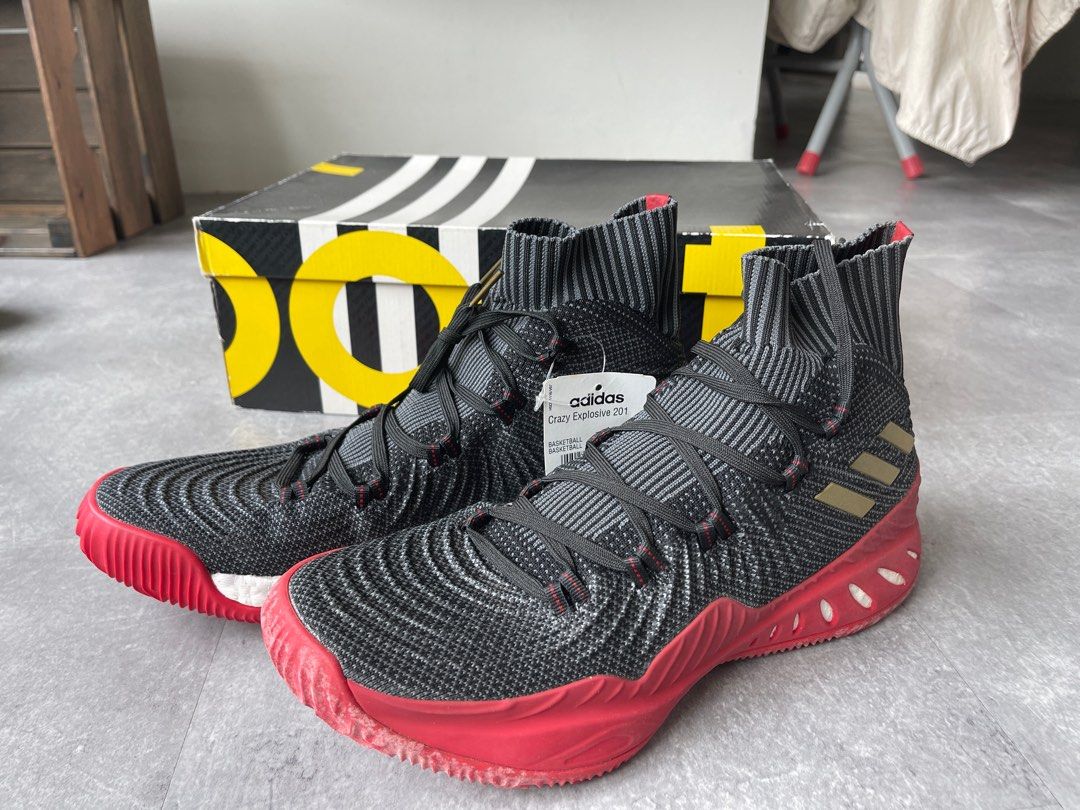 Adidas crazy explosive 2017 black red sales