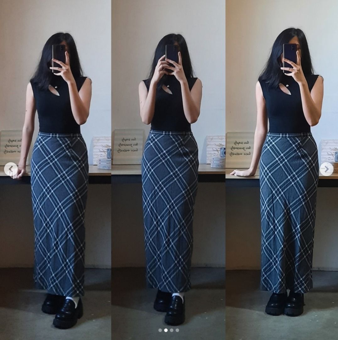 Bias online flannel skirt