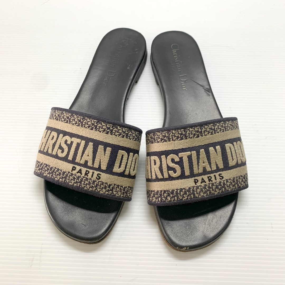 Christian ＤioＲ Dway Slide Sandal Black 39 melpoejocombr
