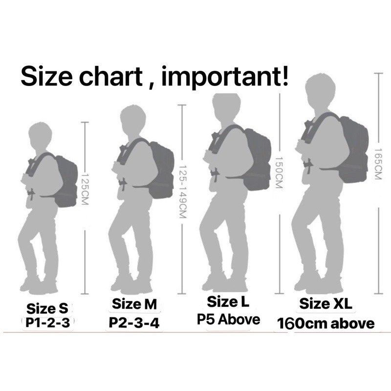 Hiking Backpack Size Chart