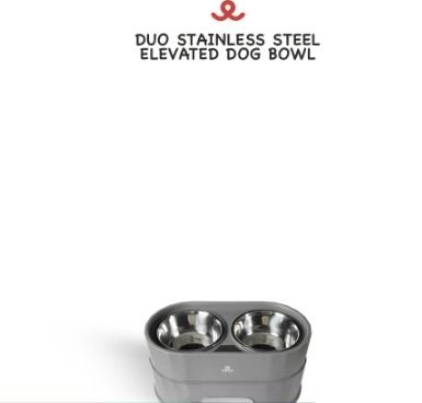Elevated stainless steel top dog bowls