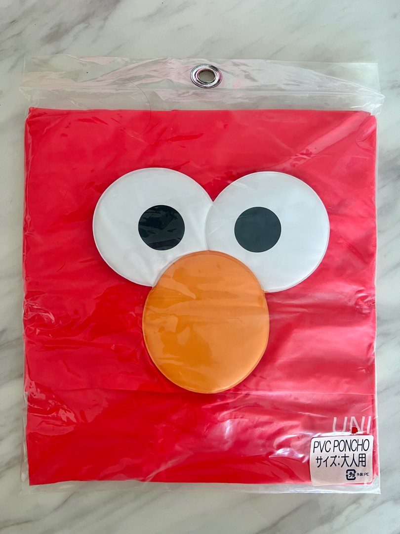 Elmo Adult Raincoat Poncho Resuable PVC birthday gift idea