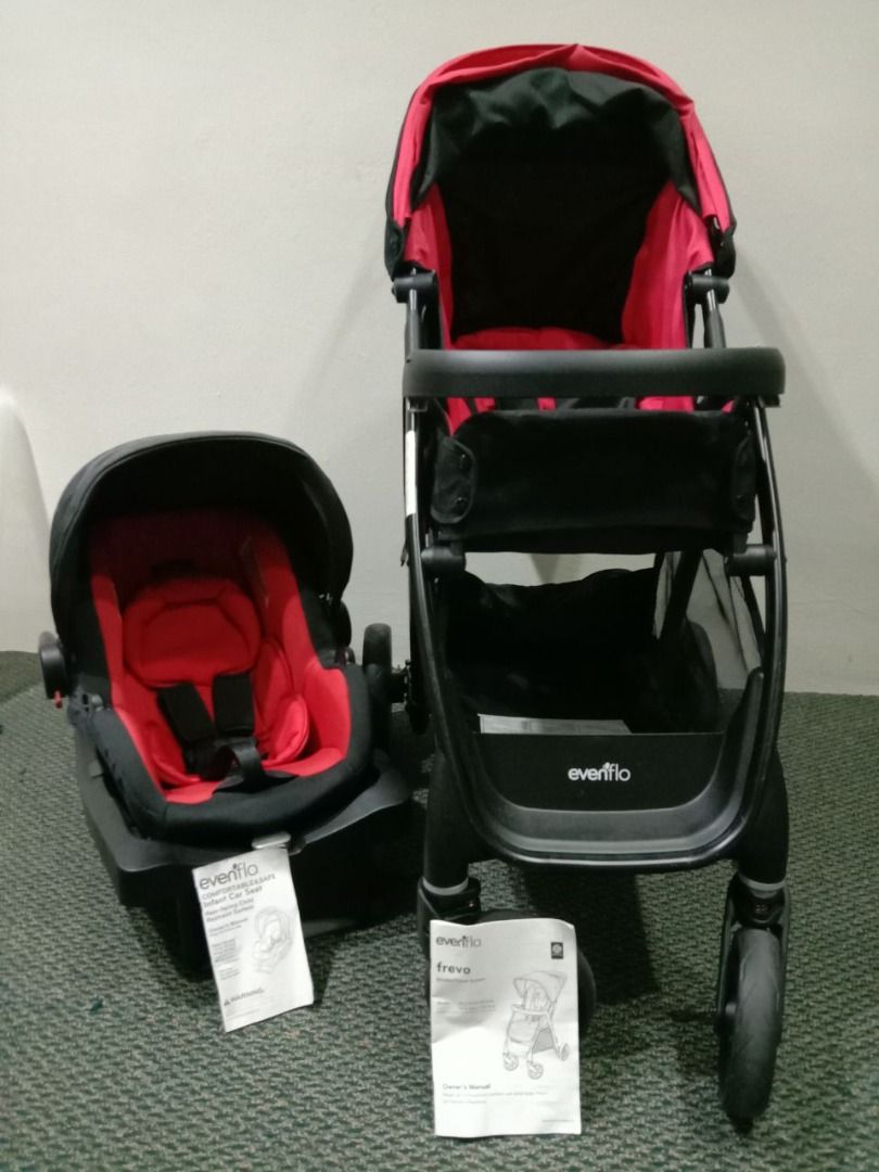 Evenflo 3 in 1 Stroller with Car Seat, Babies & Kids, Going Out