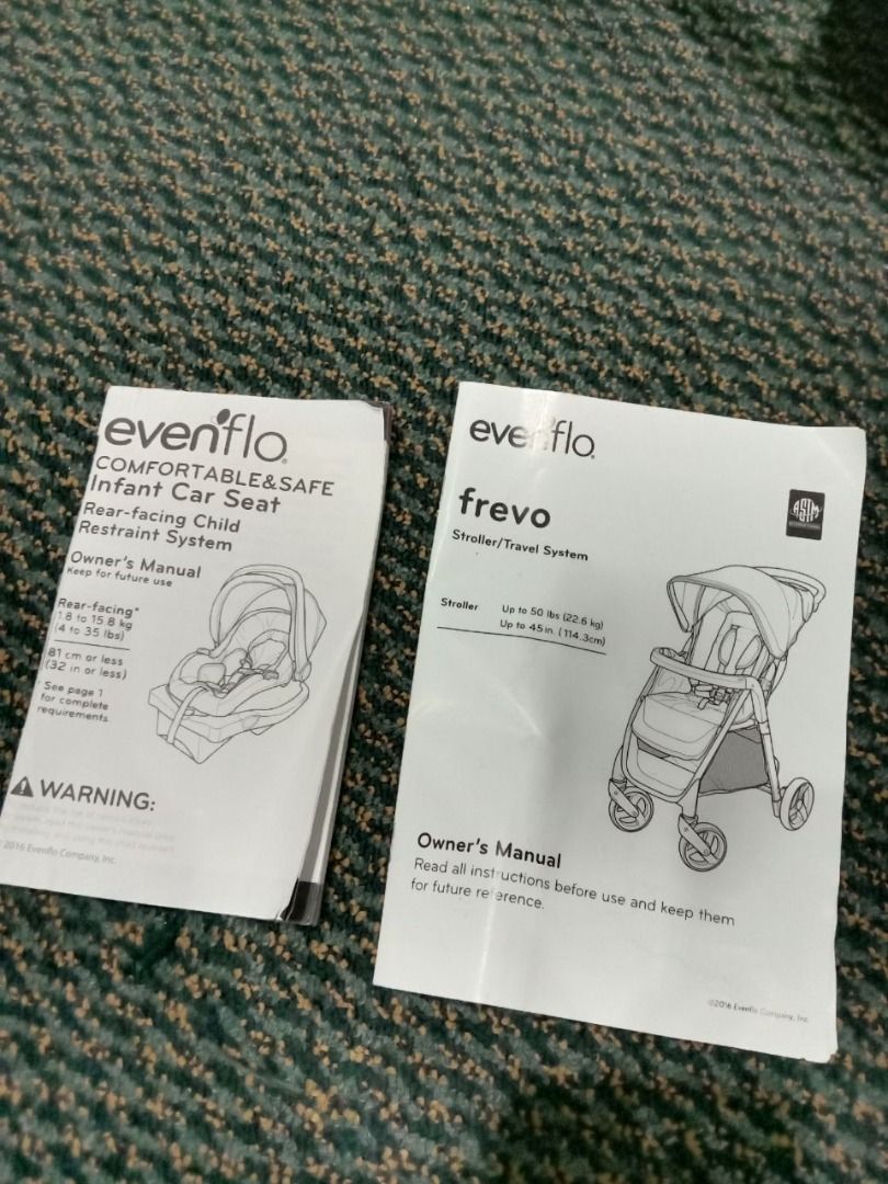 Evenflo 3 in 1 Stroller with Car Seat Babies Kids Going Out
