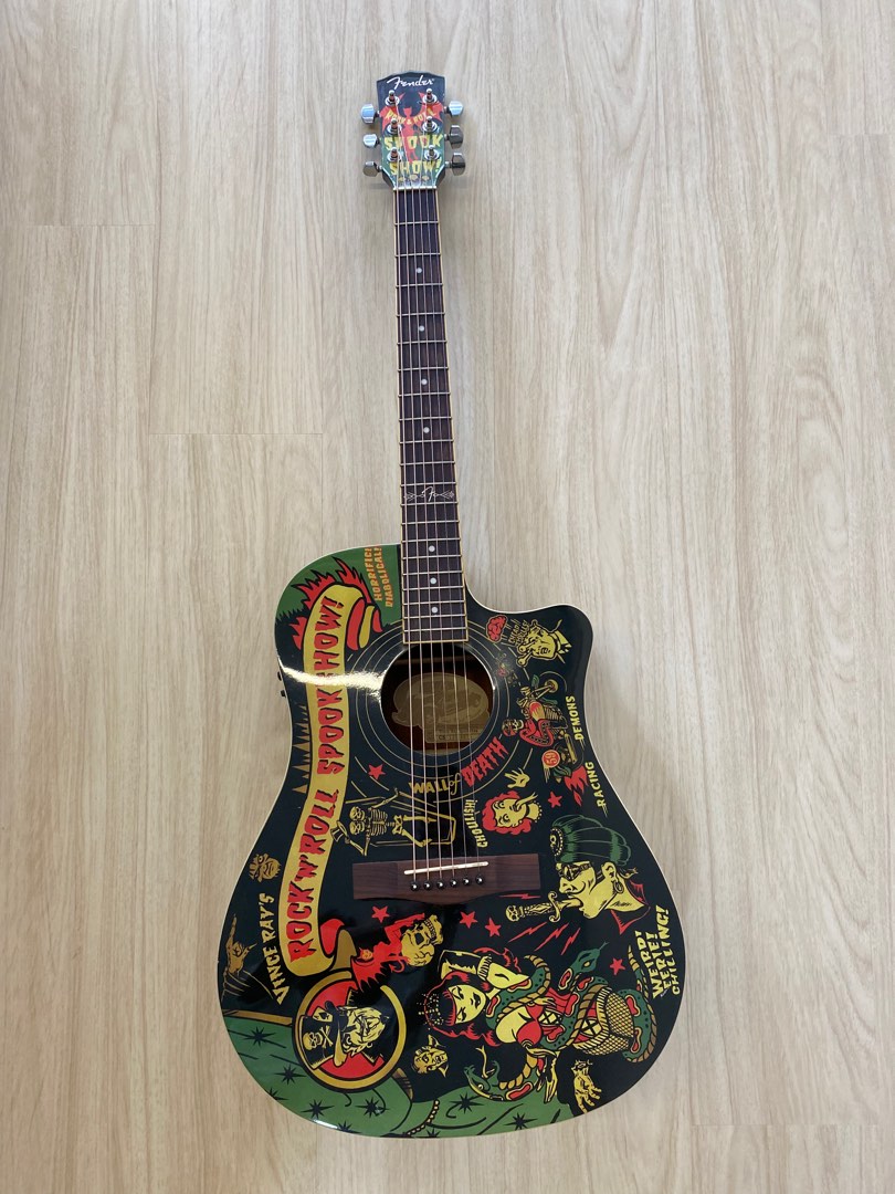 Fender vince ray shop spookshow acoustic guitar