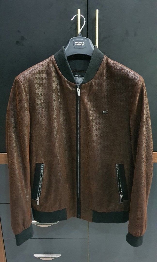 Fendi leather outlet jacket mens