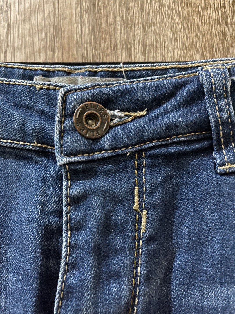 FLIES jeans denim blue ripped celana panjang on Carousell