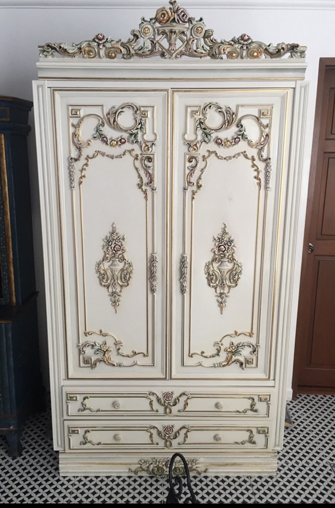 French Ornate Wardrobe Armoire Vintage, Furniture & Home Living