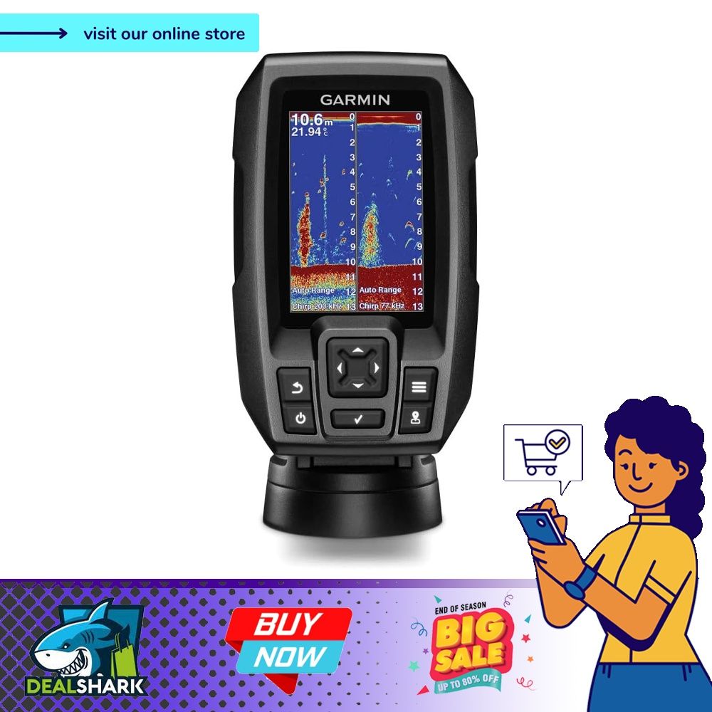 Garmin Striker 4 Bbuilt-in GPS Fish Finder (Single), Sports Equipment,  Fishing on Carousell