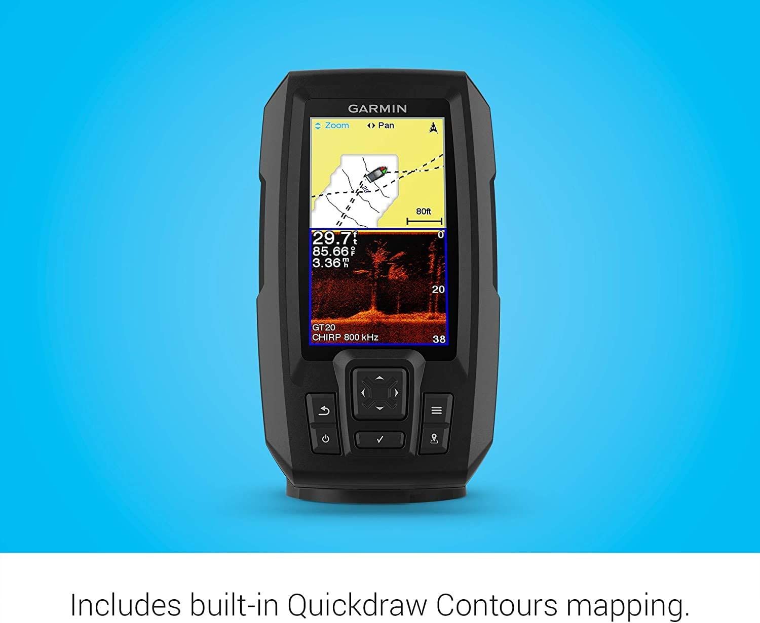 Garmin Striker Vivid 4cv Bundle with Transducer and Protective Cover, 4 ...