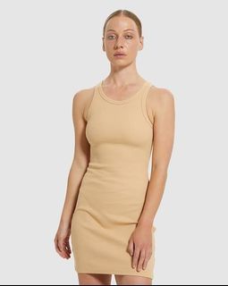 GENERAL PANTS CO. BASICS FITTED CAMEL RIB DRESS