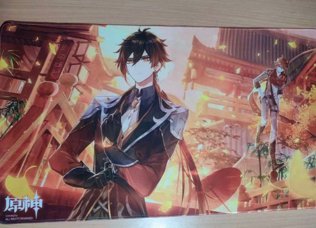 Official Genshin Impact Desk Mat Zhongli & Tartaglia Childe (miHoYo