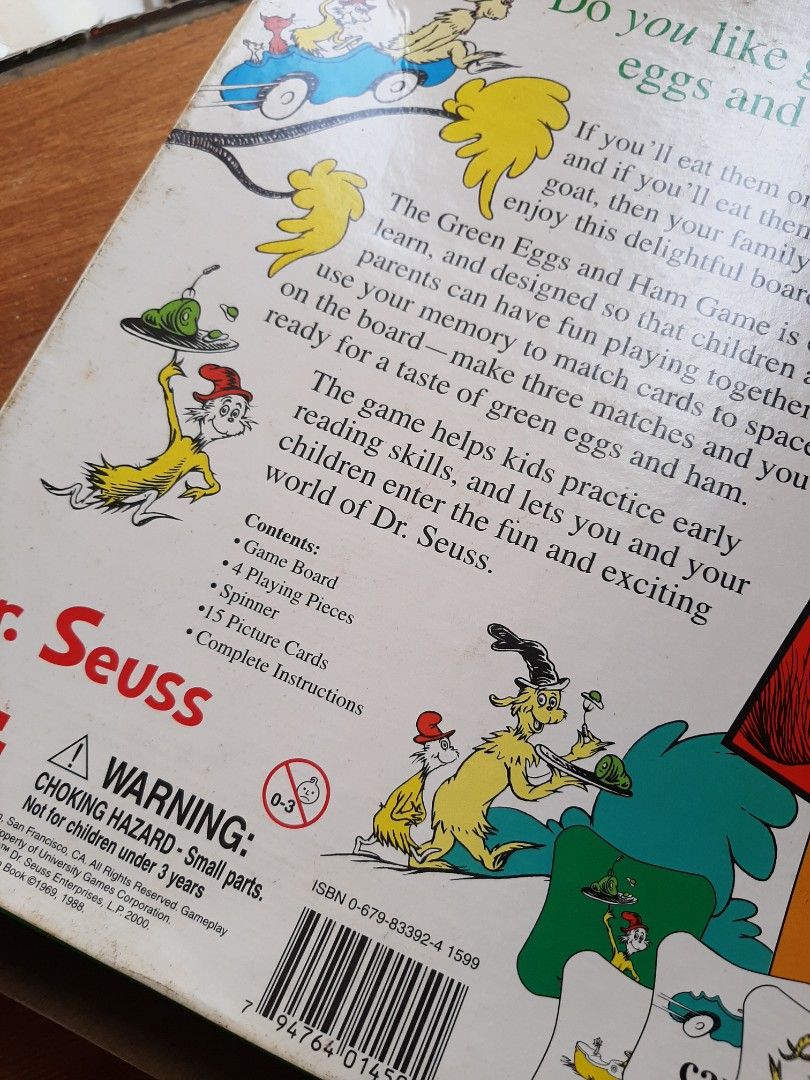 Green eggs and ham game dr seuss on Carousell