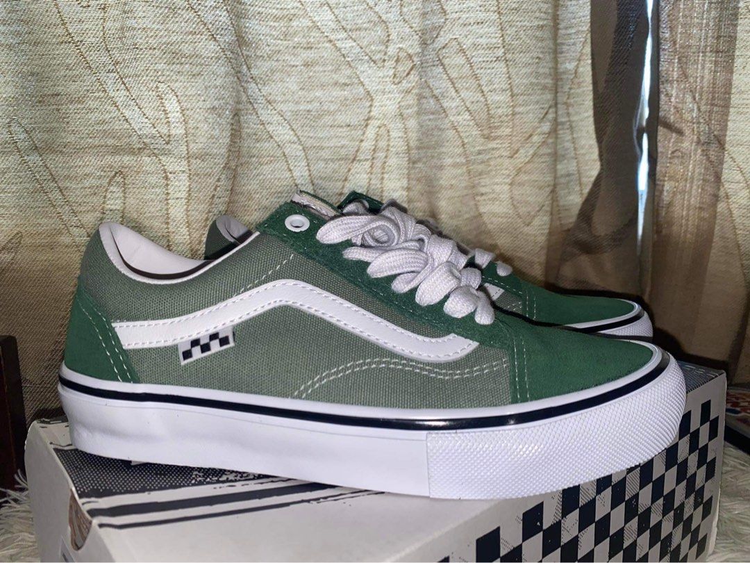 Vans Skate Old Skool Green Shoes (PopCush), Women's Fashion, Footwear ...