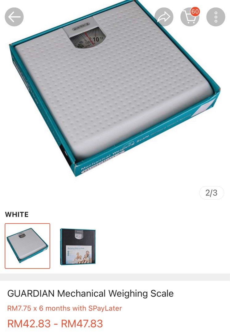 Guardian Mechanical Scale, Health & Nutrition, Health Monitors & Weighing Scales on Carousell