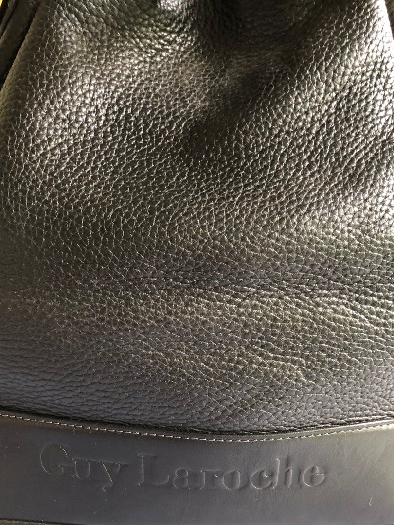Guy Laroche Leather Bucket Bag - Black Bucket Bags, Handbags - GUY20301