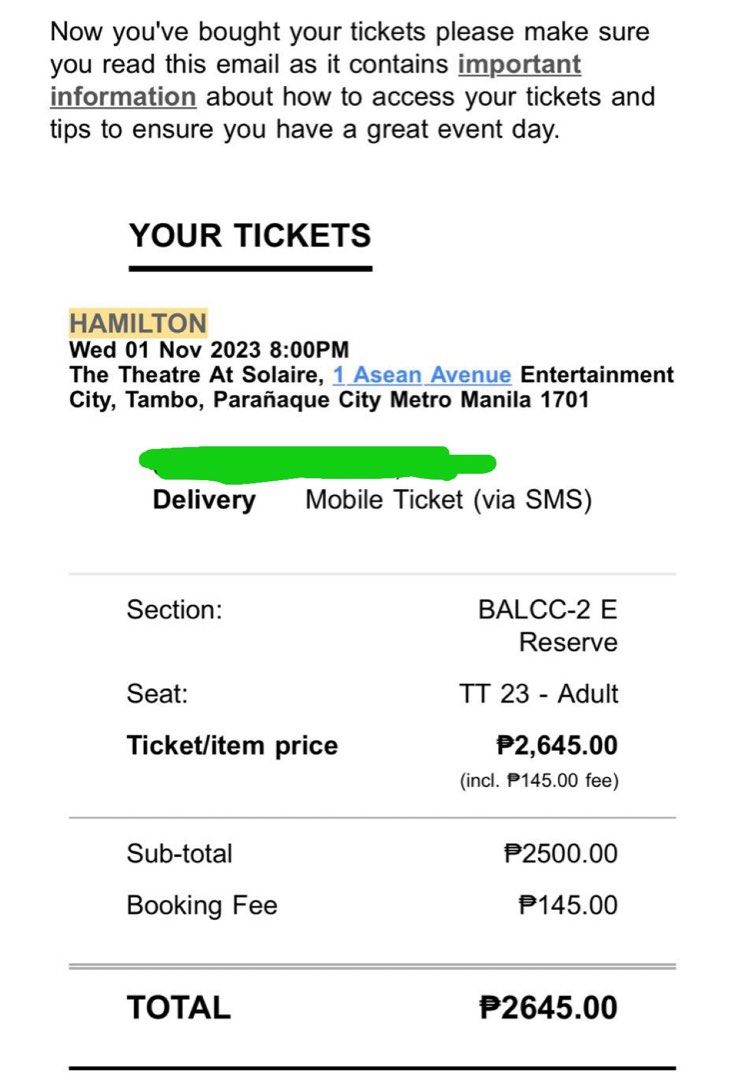 Hamilton on sale price tickets
