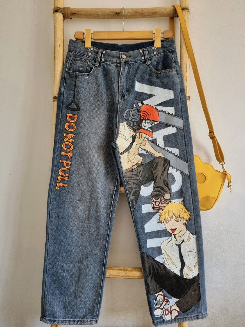 ARTIST, anime custom jeans I've just finished 🖤 : r/fanart