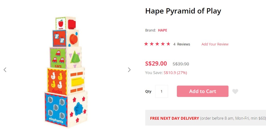 Hape pyramid of play hotsell