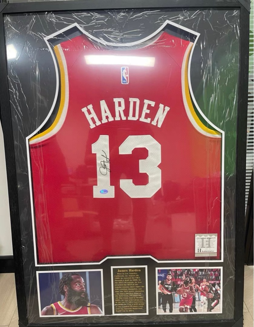 James harden autographed jersey sales