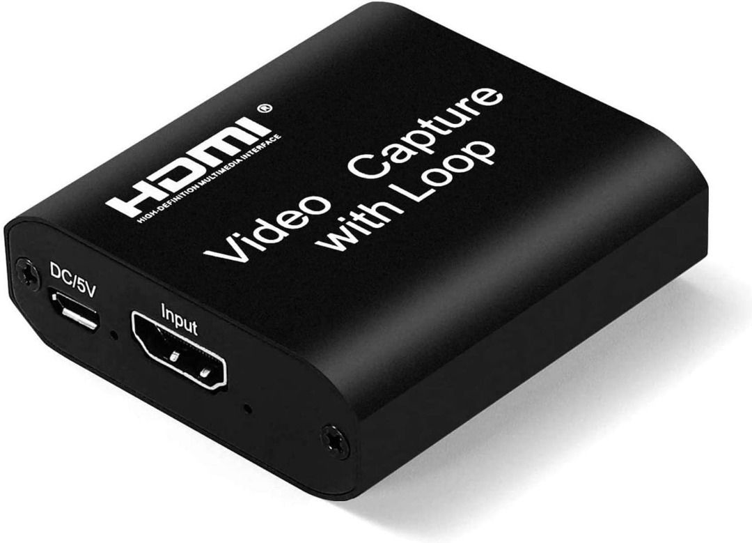 HDMI Video Capture Card, 4K HDMI to USB Capture Card Full HD 1080P 30fps,  Record via DSLR, Camcorder, Action Cam for Live Streaming, Compatible with