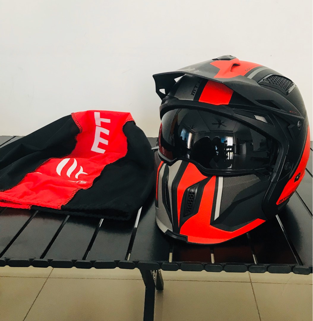 Helmet MT STREETFIGHTER, Auto Accessories on Carousell
