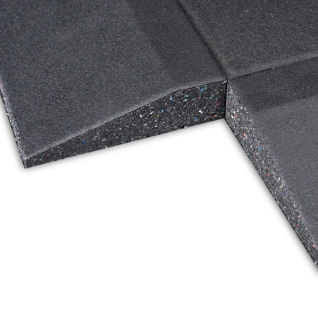 High Density EPDM Rubber Gym Mat Skirting Connector Crossfit Flooring