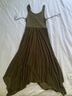H&M Army Green Flow Dress