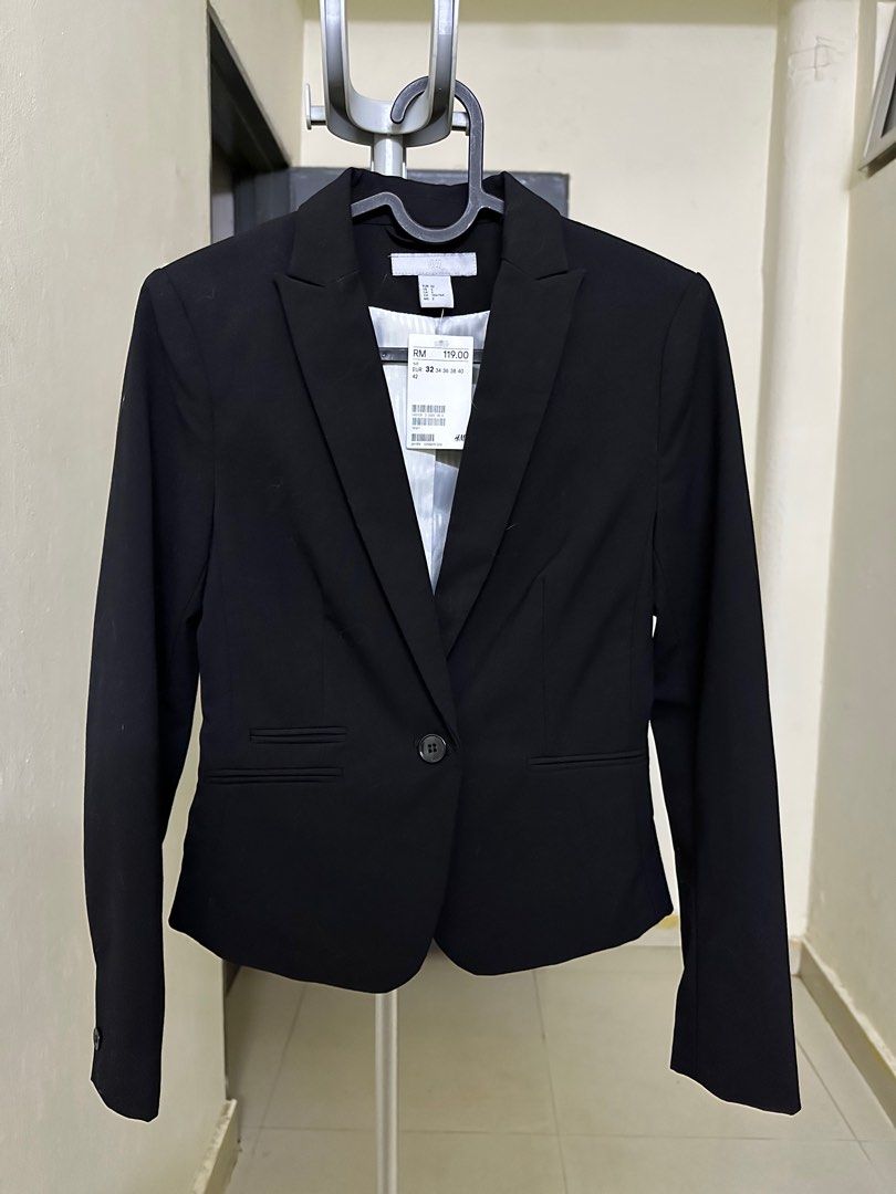 H&m black blazer outlet womens