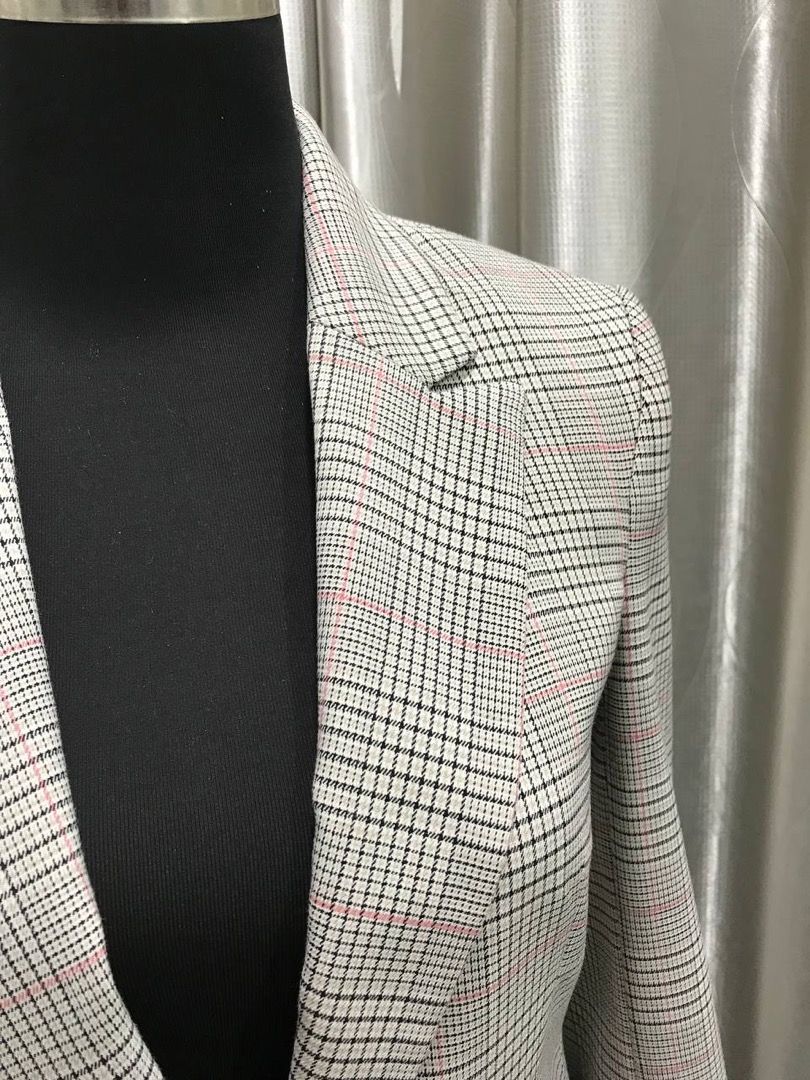 H M Women Suit Pants Checkered