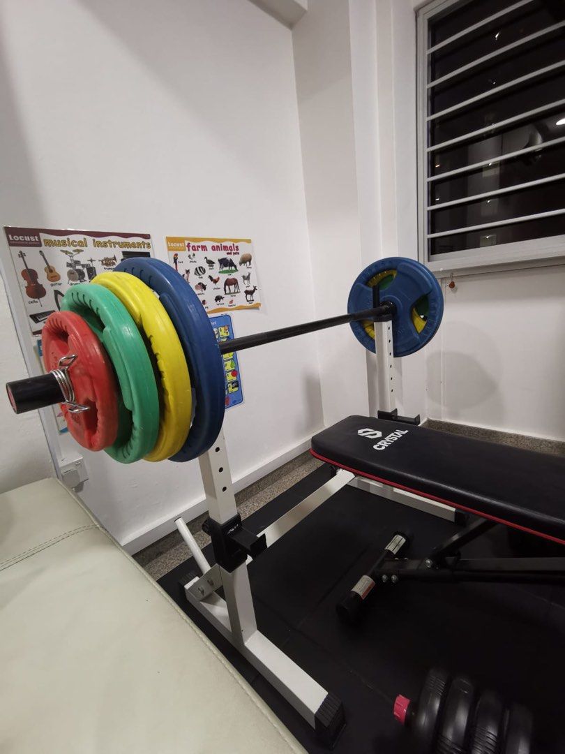 Gym combo best sale set with bench