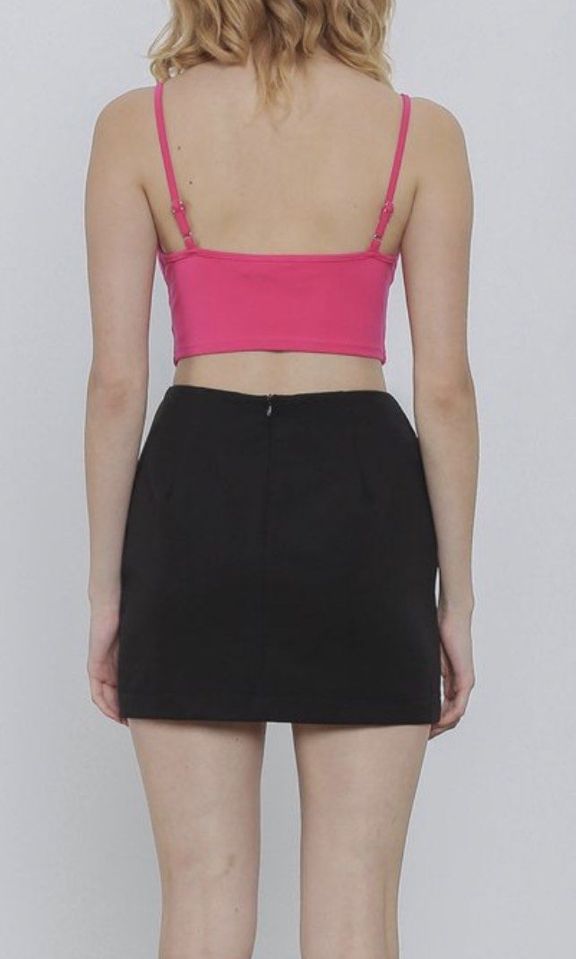 Hot pink bustier top PADDED, Women's Fashion, Tops, Sleeveless on Carousell