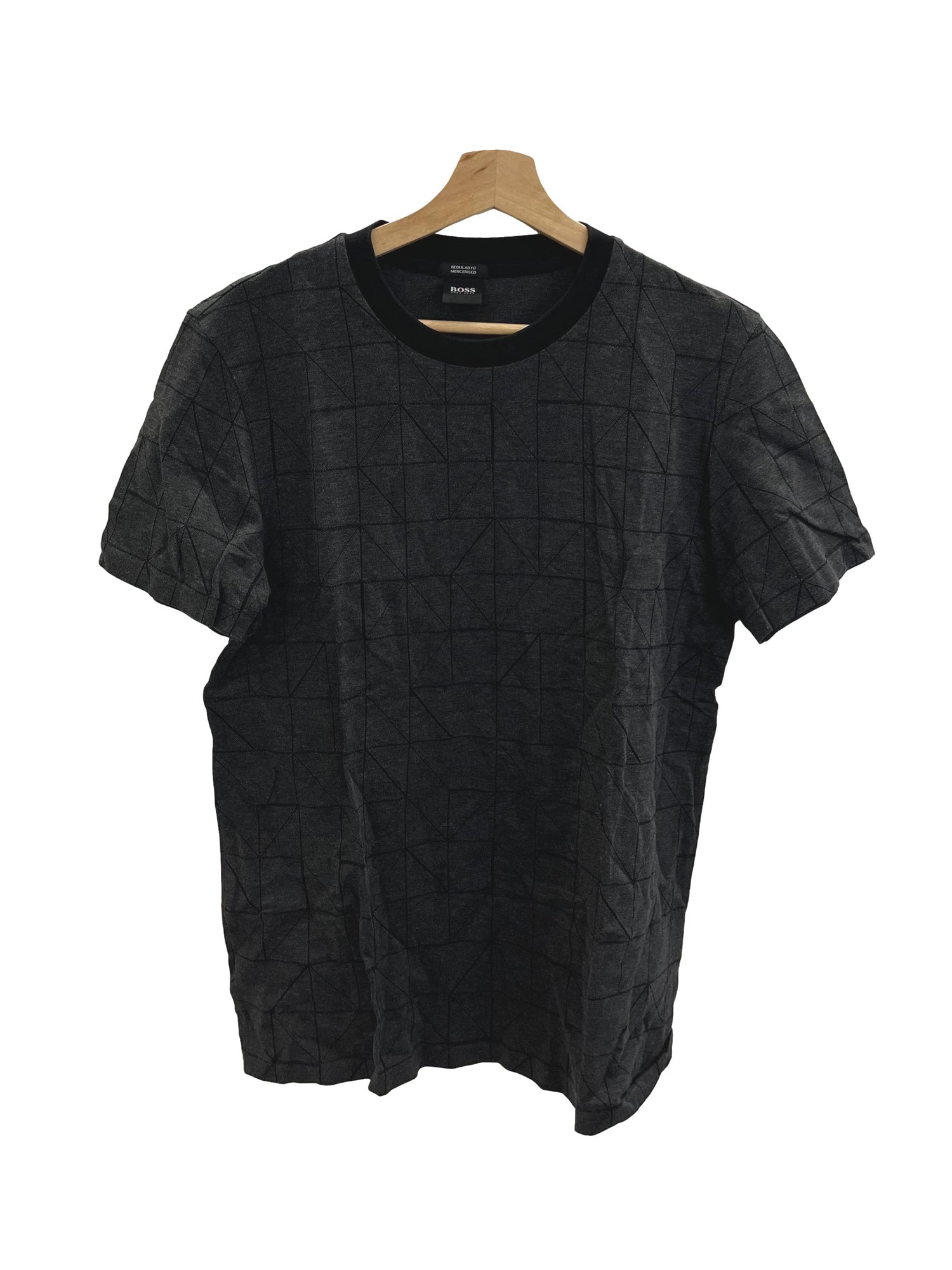 Hugo Boss Grey With Black Pattern T-Shirt, Men's Fashion, Tops & Sets ...