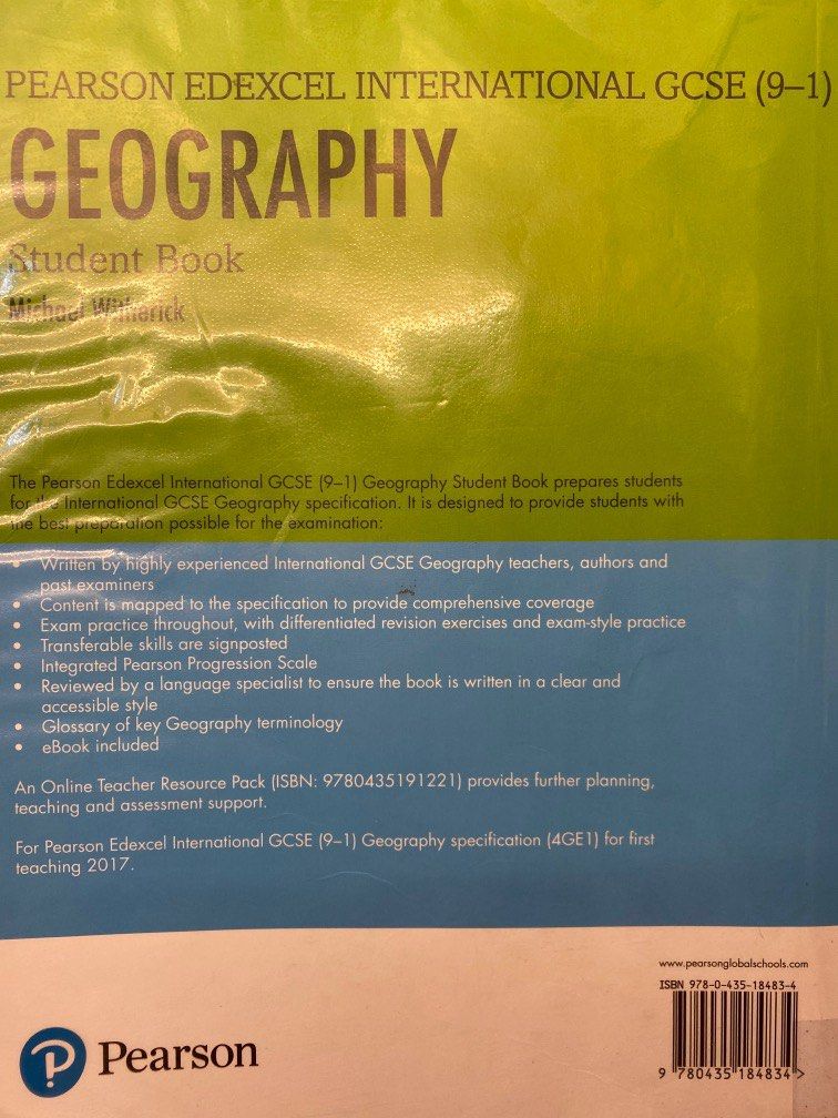 IGCSE edexcel geography textbook, 興趣及遊戲, 書本 & 文具, 教科書 Carousell
