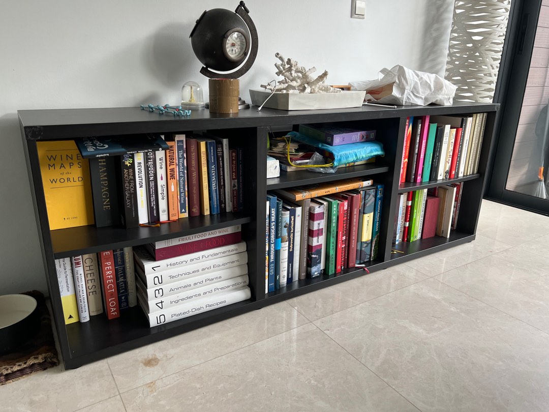 Black Brown IKEA bookshelf TV stand FREE, Furniture & Home Living