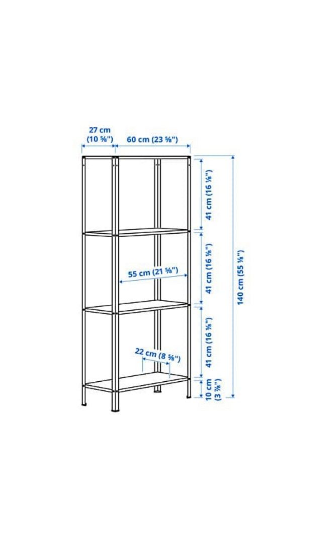 Ikea metal shelf, Furniture & Home Living, Furniture, Shelves,