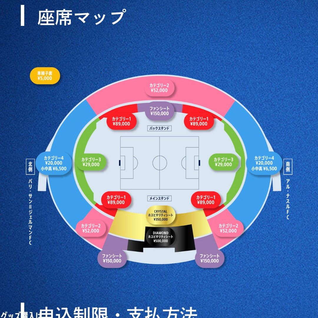 JAPAN TOUR 2023 - 25/7 PSG vs AL NASSR Category3 (2連位), 門票 
